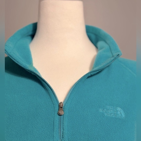 The North Face Women's Cozy Warm Fleece 1/4 Zip Pullover Teal Green Size Small‎ - Picture 6 of 9